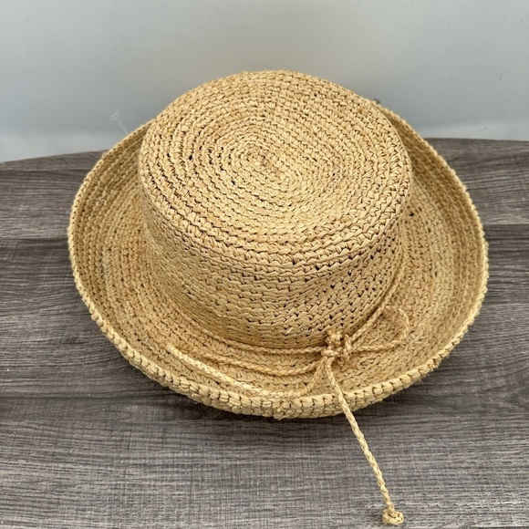 DORFMAN PACIFIC tan natural fiber summer beach lake casual summer hat One size - Picture 1 of 4